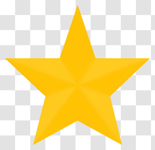 Yellow Star - Golden Five-Pointed Star Symbol Transparent PNG