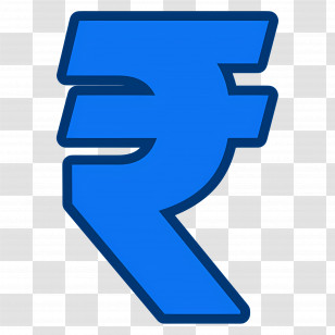 Indian Rupees - Blue Rupee Currency Symbol Transparent PNG