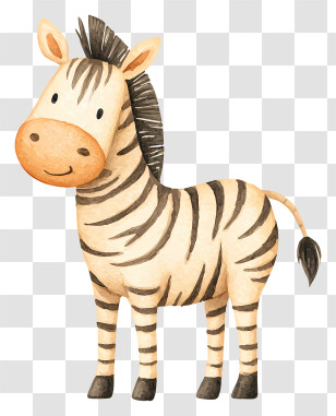 Cute Funny Zebra - Cute Cartoon Zebra Transparent PNG