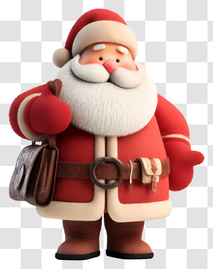 Santa Claus - Santa Claus In Red Suit Transparent PNG