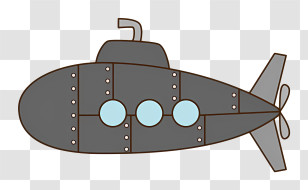 Icon - Simple Submarine Illustration Transparent PNG