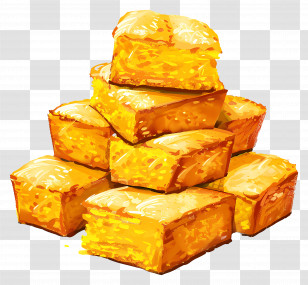 Cornbread - Stack Of Cornbread Transparent PNG