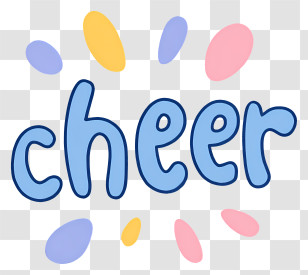 Cheer - Playful Cheer Lettering Transparent PNG