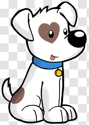 Dog - Cute Cartoon Puppy With Heart Mark Transparent PNG