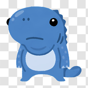 Icon - Cute Cartoon Blue Dinosaur Transparent PNG