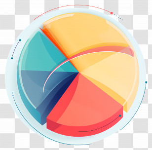 Pie Chart - Colorful Pie Chart For Data Analysis Transparent PNG