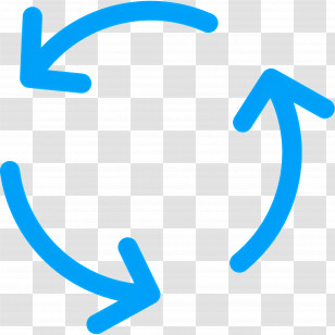 Circular Arrow - Blue Recycling Symbol Illustration Transparent PNG