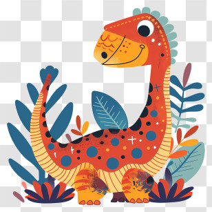 Dinosaurs - Colorful Cartoon Dinosaur Illustration Transparent PNG