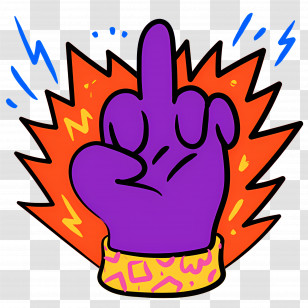 Middle Finger - Rude Hand Gesture Transparent PNG