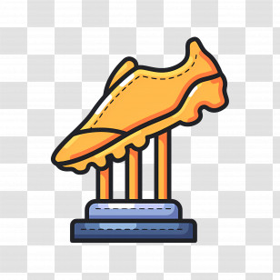 Football Boots - Golden Shoe Trophy Illustration Transparent PNG