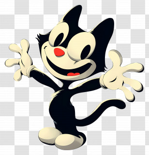Felix The Cat - Classic Cartoon Cat Character Transparent PNG