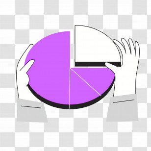 Chart - Hands Holding Pie Chart Segments Transparent PNG