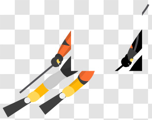 Skis - Abstract Skier Illustration Transparent PNG
