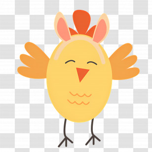 Chick - Cute Cartoon Yellow Chicken Illustration Transparent PNG