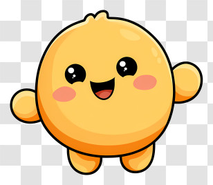Cartoon Cheerful Jumping - Cute Yellow Character Illustration Transparent PNG