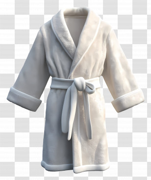 Bathrobe - Soft White Bathrobe Transparent PNG