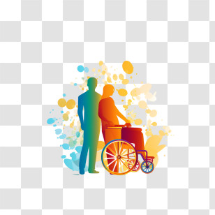 International Day Of Persons With Disabilities - Inclusive Support For Person With Wheelchair Transparent PNG