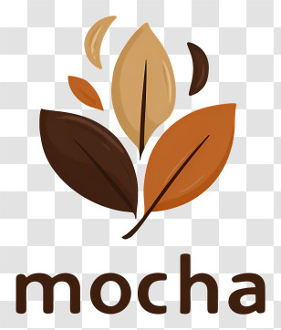 Mocha Logo - Mocha Coffee Leaf Logo Transparent PNG