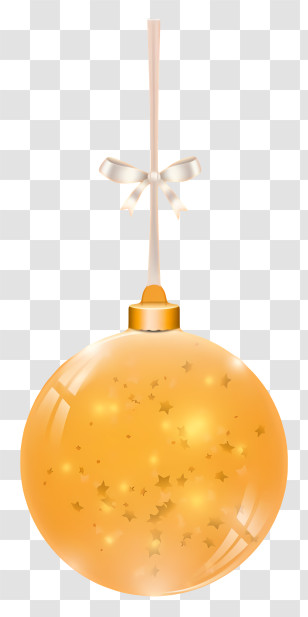 Golden Ornament - Golden Christmas Tree Ornament Transparent PNG
