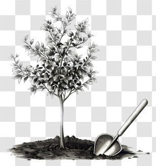 Tree Planting - Tree Planting With Shovel Transparent PNG