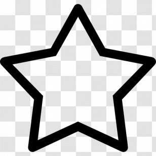 Star Clip Art - Black And White Transparent PNG