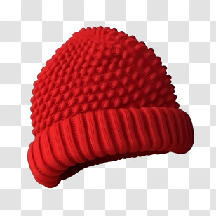 Knitted Hat
 - Red Winter Knitted Beanie Hat Transparent PNG