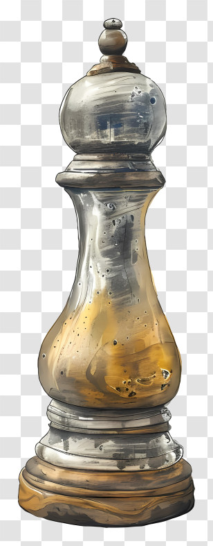 Pepper Shaker - Metallic Salt Shaker Transparent PNG