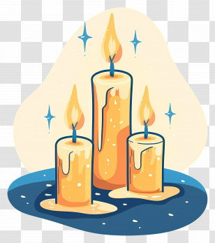 Candle - Burning Candles For Warm Decorative Ambience Transparent PNG
