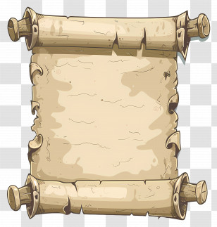 Vintage Paper Roll - Vintage Parchment Scroll Design Transparent PNG
