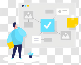 Business Suit - Flowchart With Person Thinking Transparent PNG