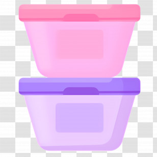 Food Box - Pink And Purple Storage Containers Transparent PNG