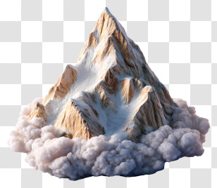 Snowy Mountain Peak - Floating Snowy Mountain Transparent PNG
