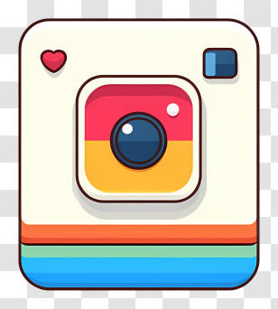 Instagram Logo - Retro Camera Social Media Icon Transparent PNG