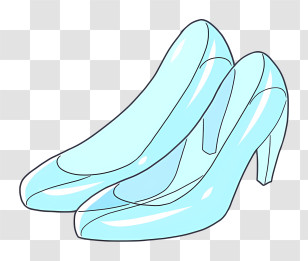 Cartoon - Glass Shoes Illustration Transparent PNG