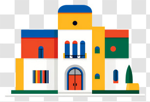 Colorful School - Colorful House With Unique Design Transparent PNG