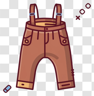 Brown Overalls - Brown Overalls With Straps Transparent PNG