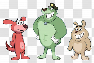 Pakdam Pakdai - Group Of Cartoon Dog Characters Transparent PNG