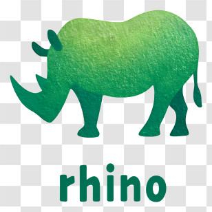 Rhino Logo - Green Rhino Silhouette Logo Transparent PNG