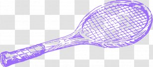 Tennis Racket Badminton Ball Illustration - Vector Painted Transparent PNG