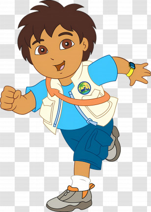 Cartoon Boy - Cartoon Boy Running Transparent PNG