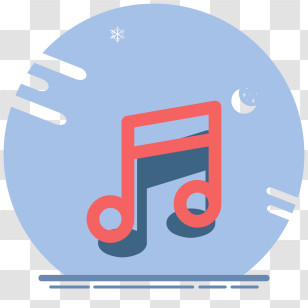 Icon - Red Music Note Symbol Transparent PNG