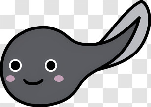 Icon - Cute Smiling Tadpole Transparent PNG