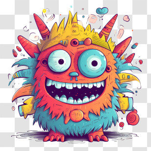 Monster - Colorful Cartoon Monster Transparent PNG