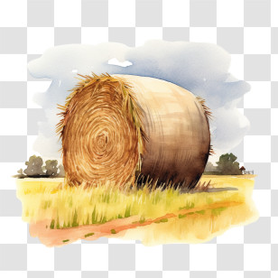 Hay Bale
 - Hay Bale In A Sunny Field Transparent PNG