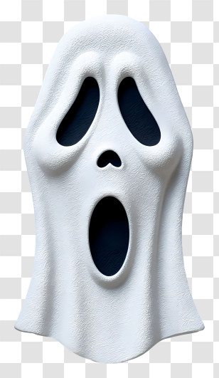 Ghost Face - Scary Ghost Face For Halloween Transparent PNG