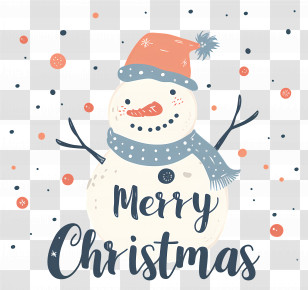 Christmas Snowman - Merry Christmas Snowman Illustration Transparent PNG