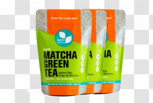 Matcha Green Tea Organic Food Latte - Brand - Powder Transparent PNG