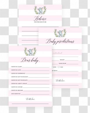 Baby Shower Infant Game Mother Elephantidae - Frame - Female Name Brand Package Transparent PNG