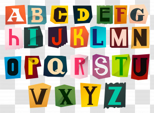 Alphabet Letter - Colorful Alphabet Letters Design Transparent PNG