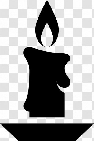 Candle Desktop Wallpaper Icon Design Clip Art - Black And White Transparent PNG